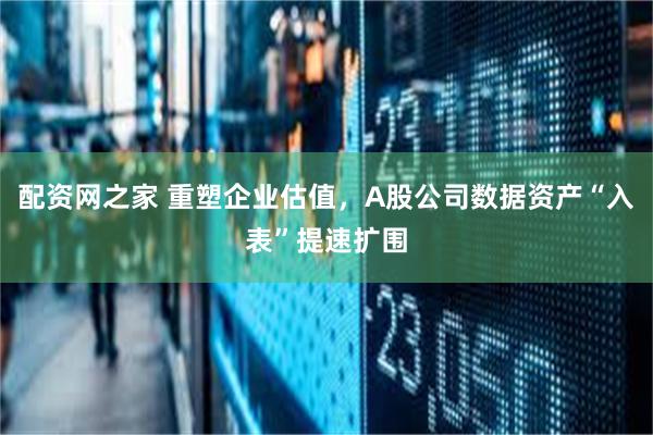 配资网之家 重塑企业估值，A股公司数据资产“入表”提速扩围