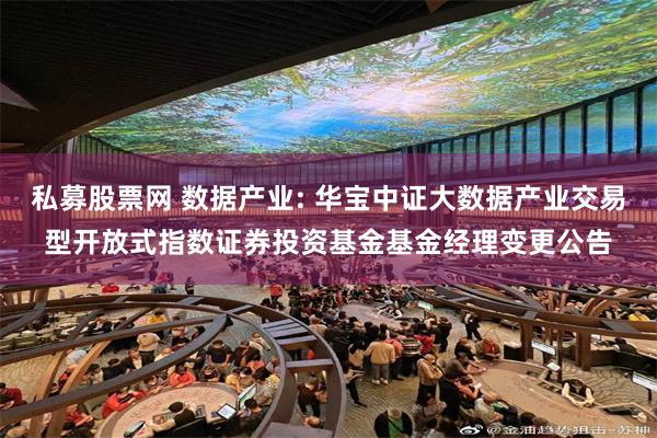 私募股票网 数据产业: 华宝中证大数据产业交易型开放式指数证券投资基金基金经理变更公告